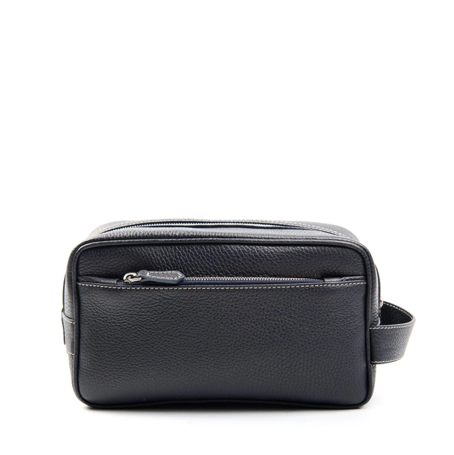 BEAUTY CASE DA UOMO BLU In pelle martellata