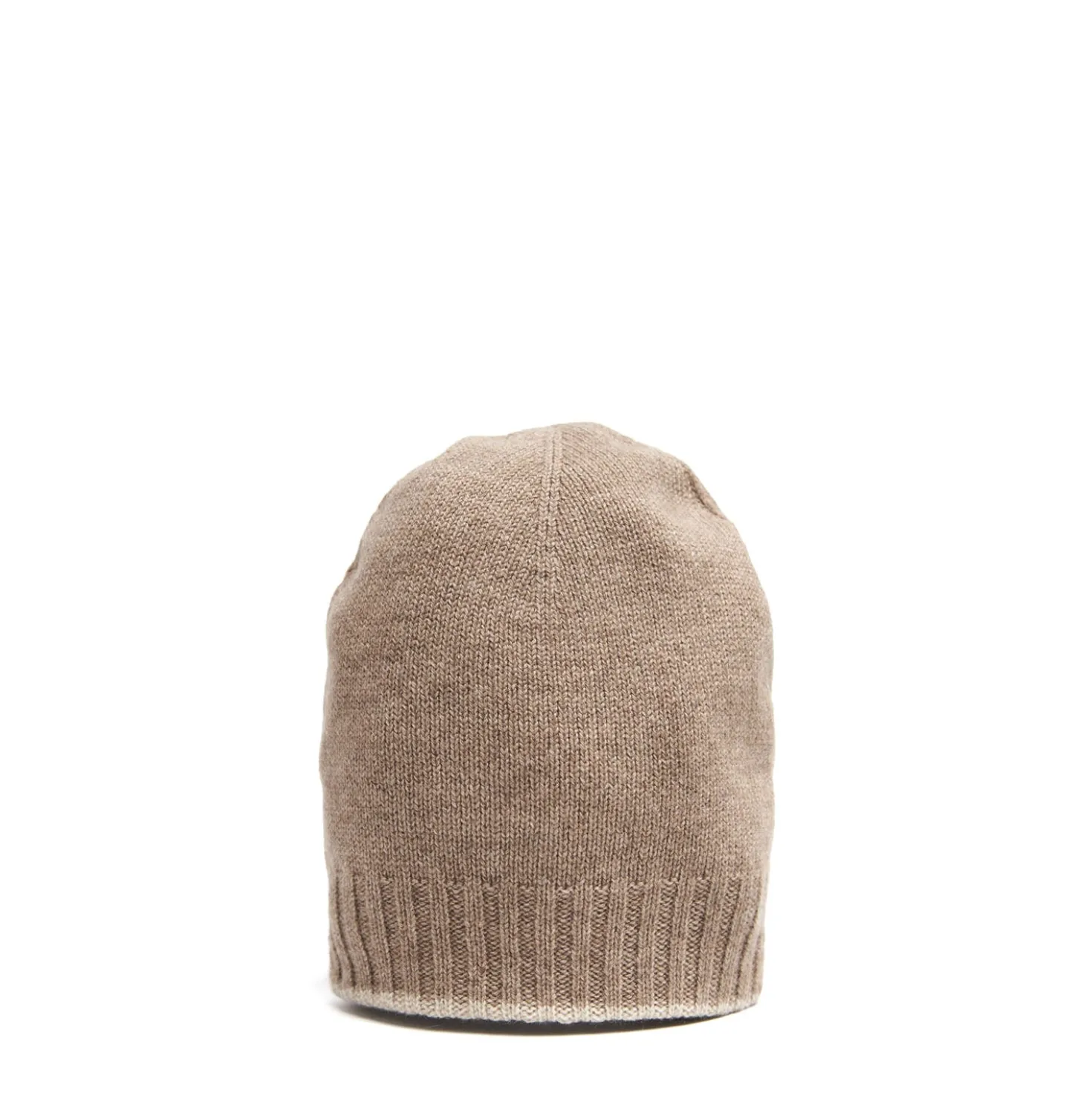 BERRETTO BICOLORE BIANCO E CAMMELLO In cashmere