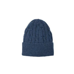 BERRETTO BLU A trecce in cashmere
