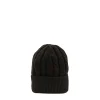 BERRETTO NERO A trecce in cashmere