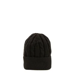 BERRETTO NERO A trecce in cashmere