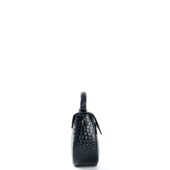 BORSA MINI CLEO BLU Stampa coccodrillo