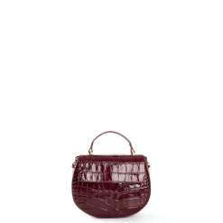 BORSA MINI CLEO BORDEUAUX Stampa coccodrillo