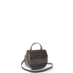 BORSA MINI CLEO GRIGIA Stampa coccodrillo