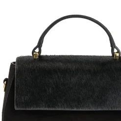 BORSA MINI CLEO NERA In camoscio e cavallino