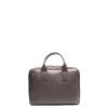 BORSA PORTA PC MARRONE SCURO In pelle martellata