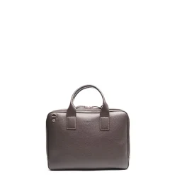 BORSA PORTA PC MARRONE SCURO In pelle martellata