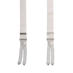 BRETELLE COLOR PERLA In raso di seta 2,5 cm