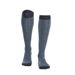 CALZE LUNGHE BICOLORE AZZURRO POLVERE E BLU Tinta unita