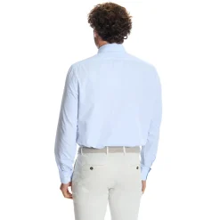 CAMICIA CLASSICA AZZURRA REGULAR In cotone popeline