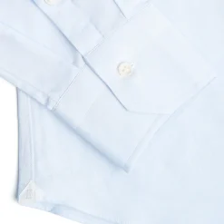 CAMICIA CLASSICA AZZURRA SLIM In cotone popeline