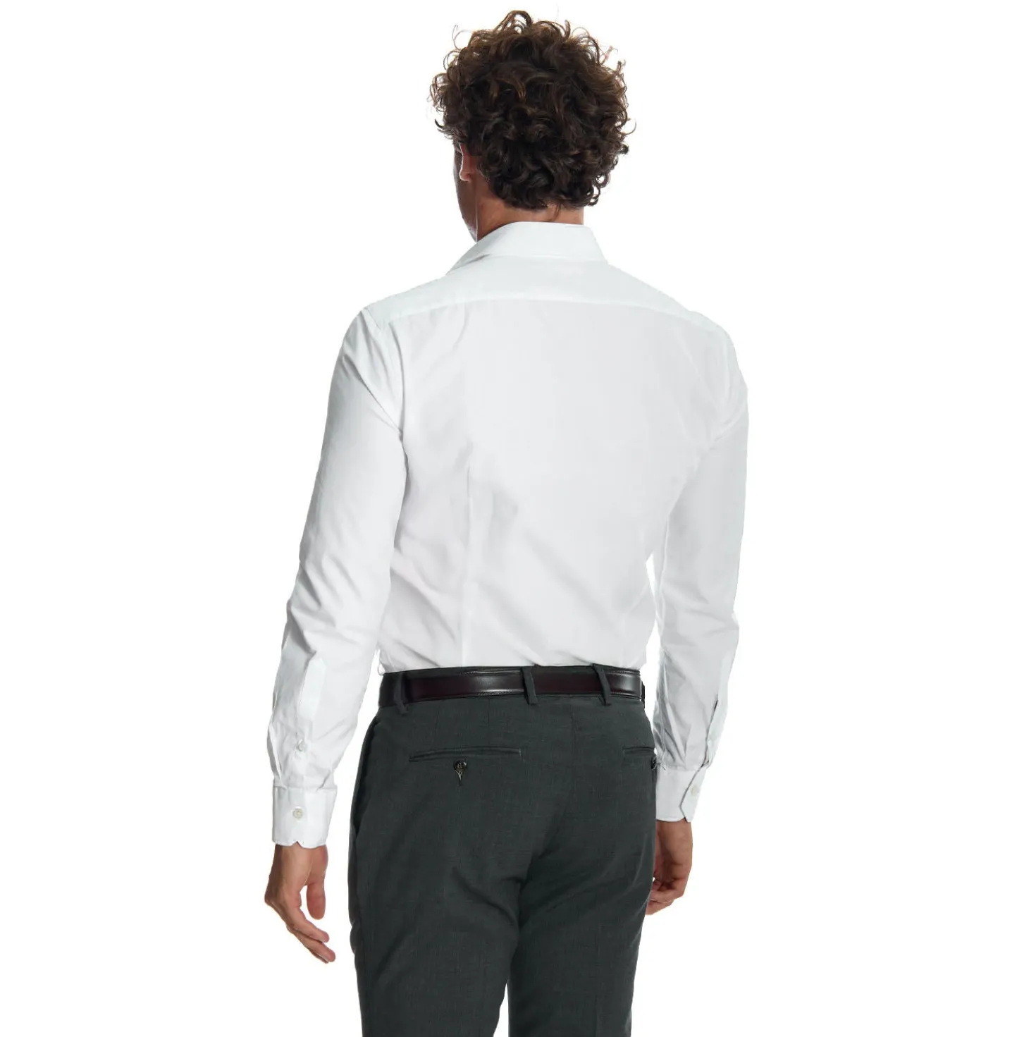 CAMICIA CLASSICA BIANCA SLIM In cotone popeline