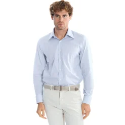 CAMICIA CLASSICA DOPPIA RIGA REGULAR In cotone popeline
