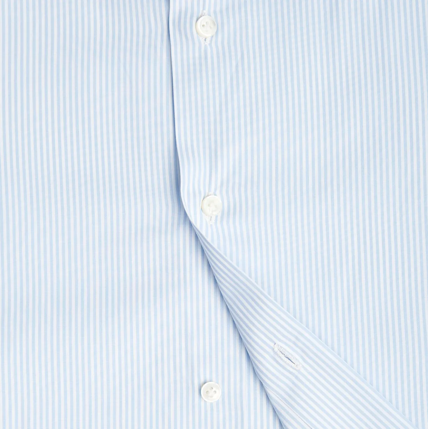 CAMICIA CLASSICA RIGHE BIANCO E AZZURRO REGULAR In cotone popeline