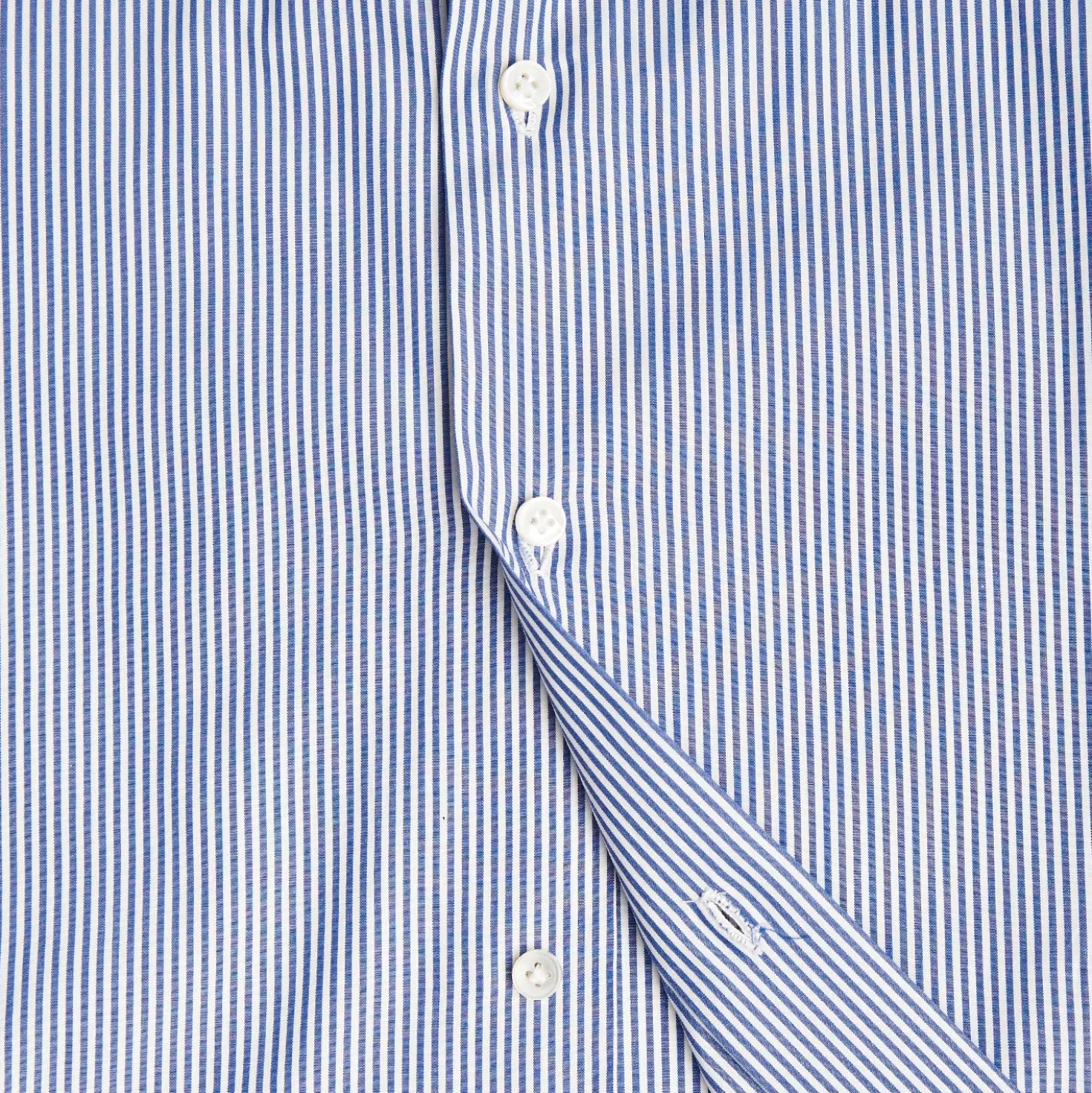 CAMICIA CLASSICA RIGHE BIANCO E BLU REGULAR In cotone popeline