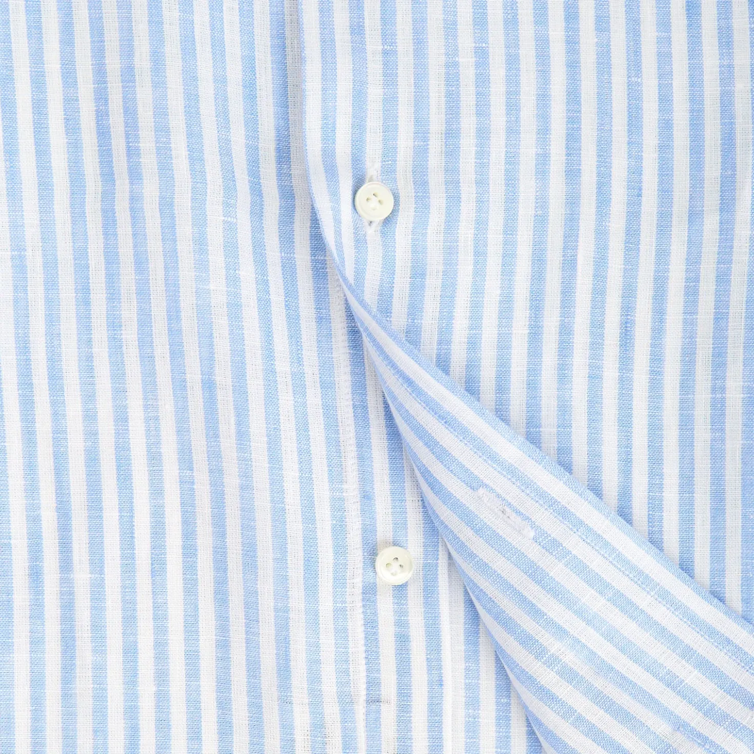 CAMICIA IN LINO BIANCA E AZZURRA Rigata