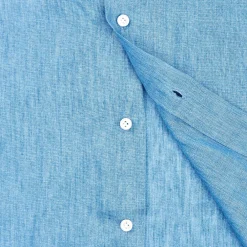 CAMICIA IN LINO BLUETTE Con bottoni in madreperla