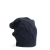CAPPELLO A TRECCE BLU In lana