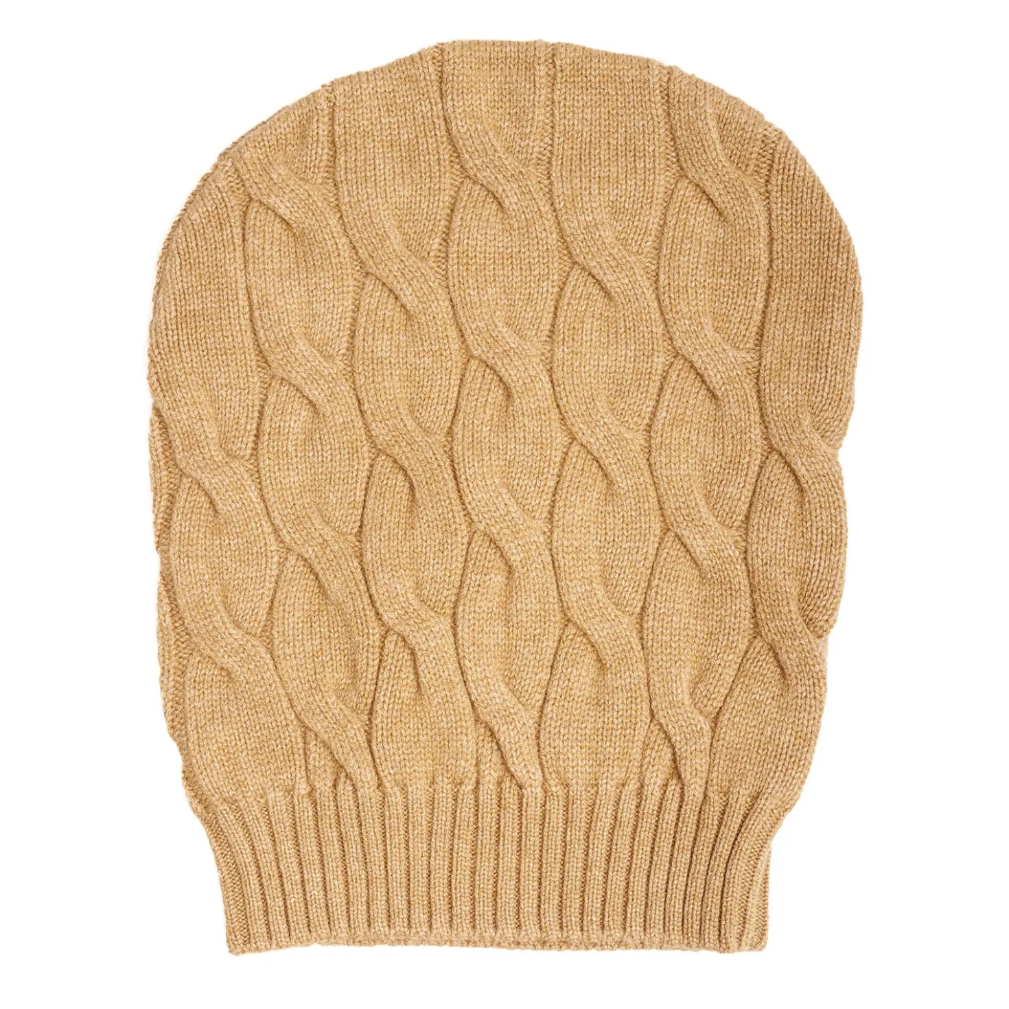 CAPPELLO A TRECCE CAMMELLO In lana