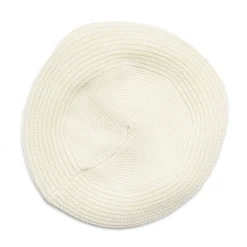 CAPPELLO BASCO A RIGHE BIANCO In cashmere