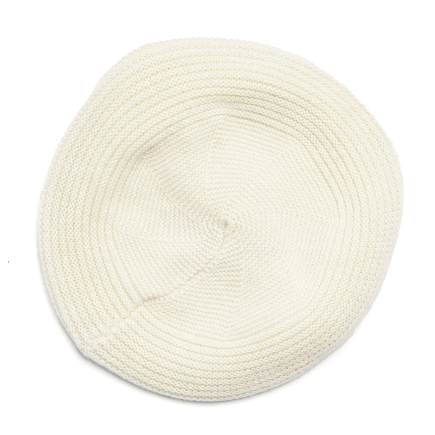 CAPPELLO BASCO A RIGHE BIANCO In cashmere