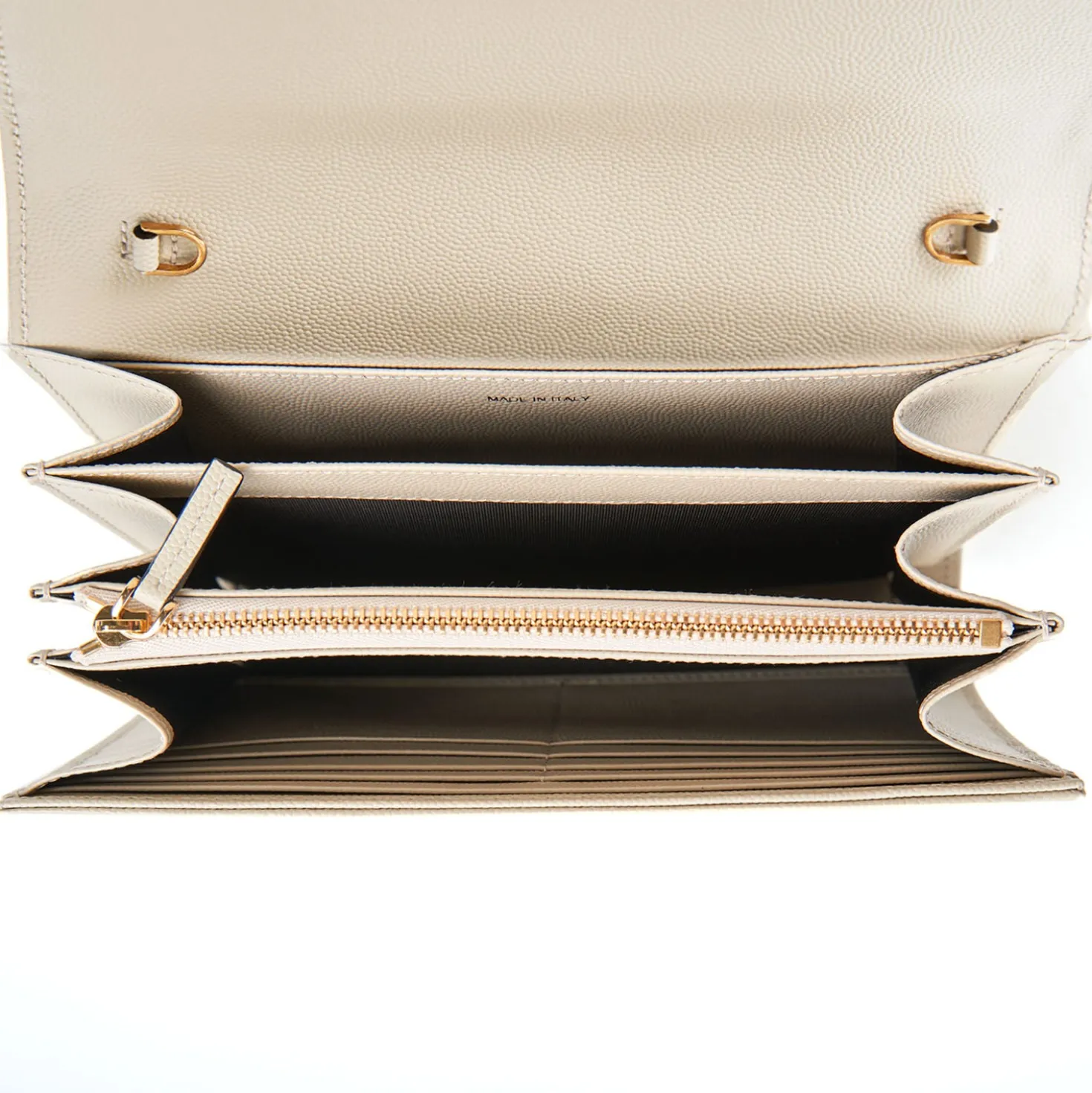 CLUTCH BAG BEIGE In pelle bottolata