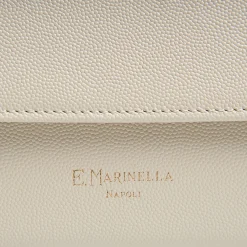 CLUTCH BAG BEIGE In pelle bottolata