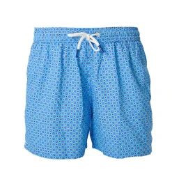 COSTUME DA BAGNO AZZURRO Macrofantasia fiore
