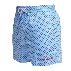COSTUME DA BAGNO AZZURRO Microfantasia fiore