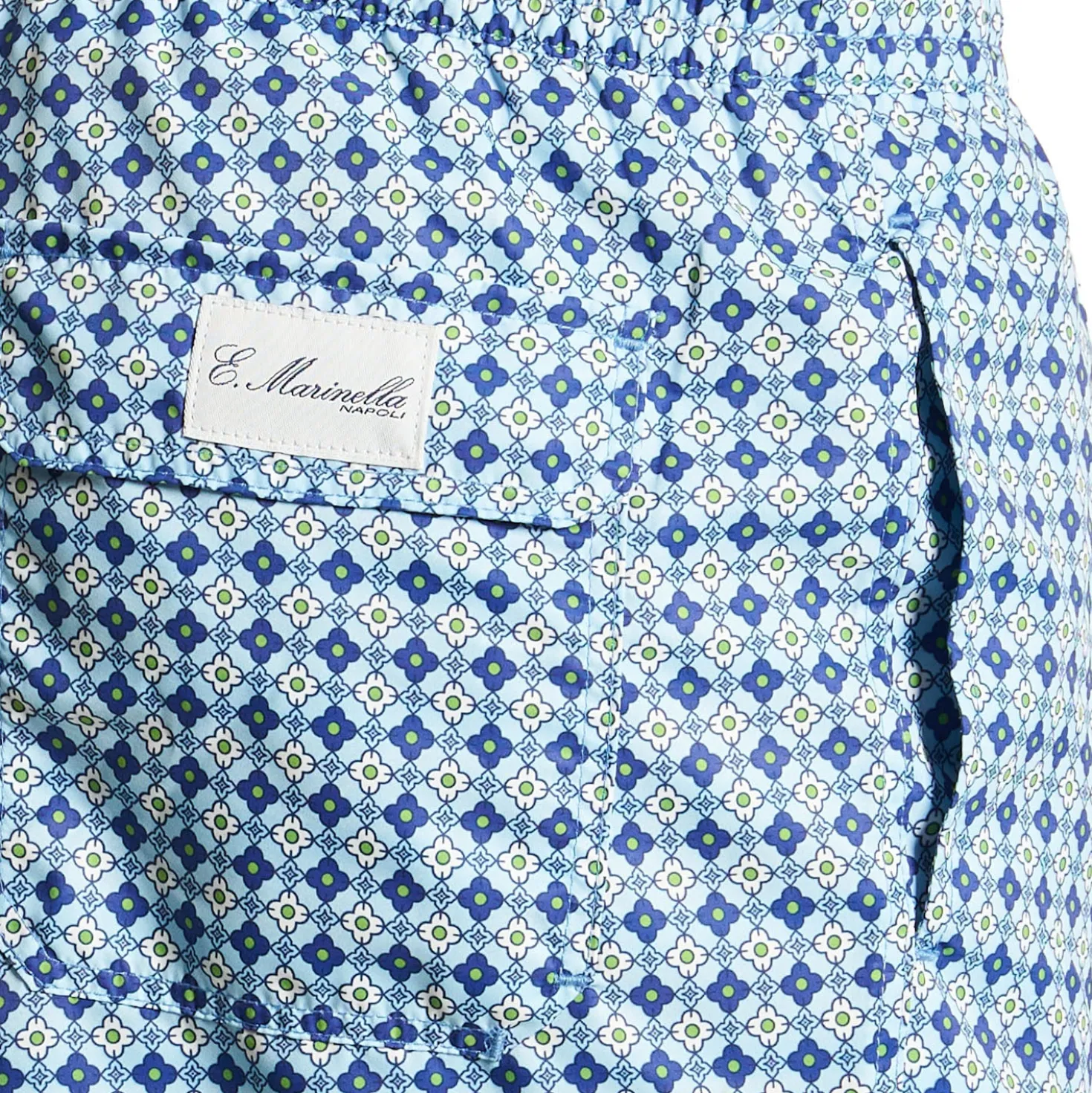 COSTUME DA BAGNO AZZURRO Macrofantasia fiore