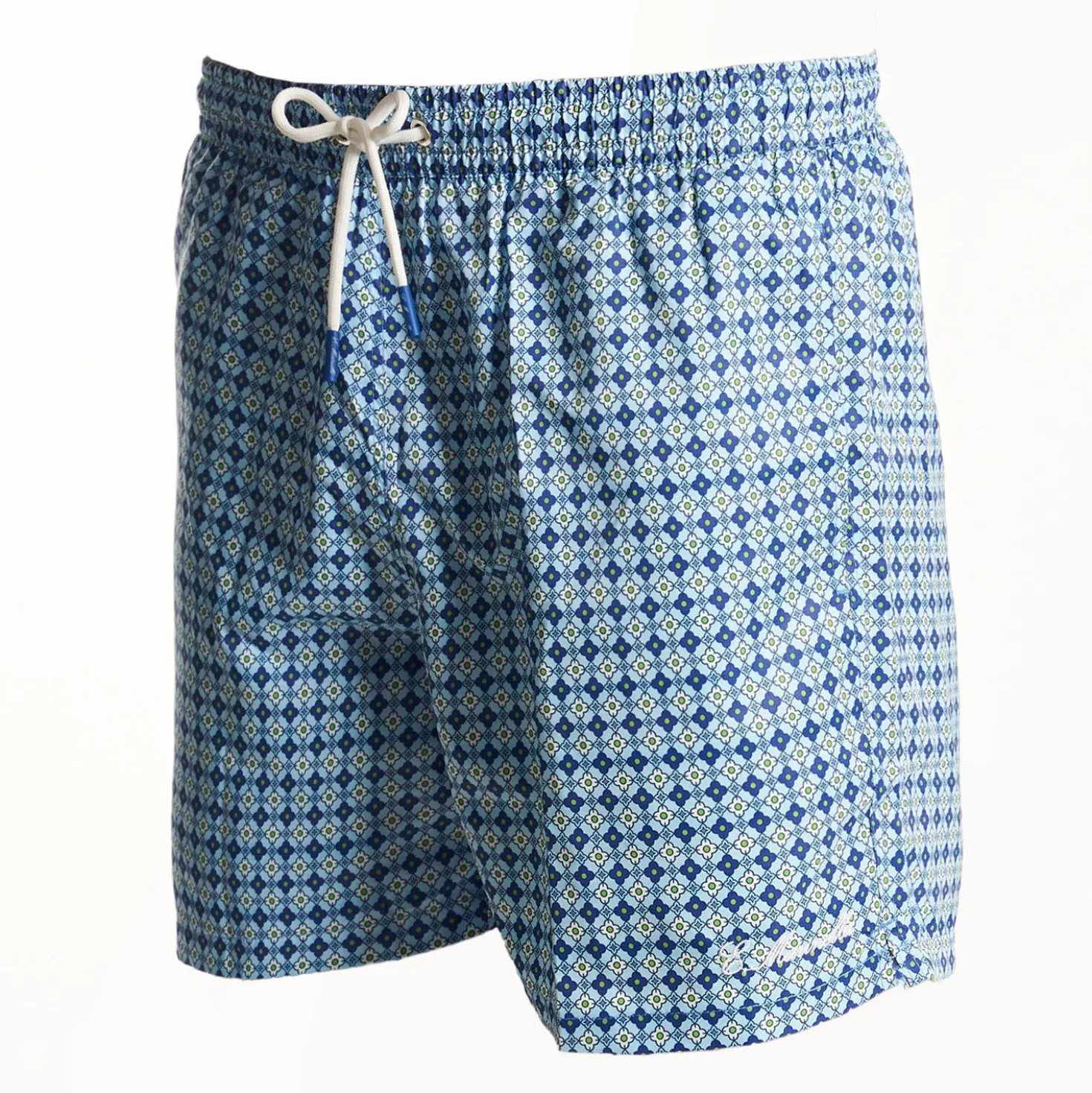 COSTUME DA BAGNO AZZURRO Macrofantasia fiore