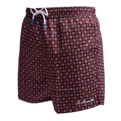 COSTUME DA BAGNO BORDEAUX Microfantasia fiore