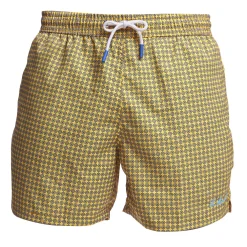 COSTUME DA BAGNO GIALLO Microfantasia fiore