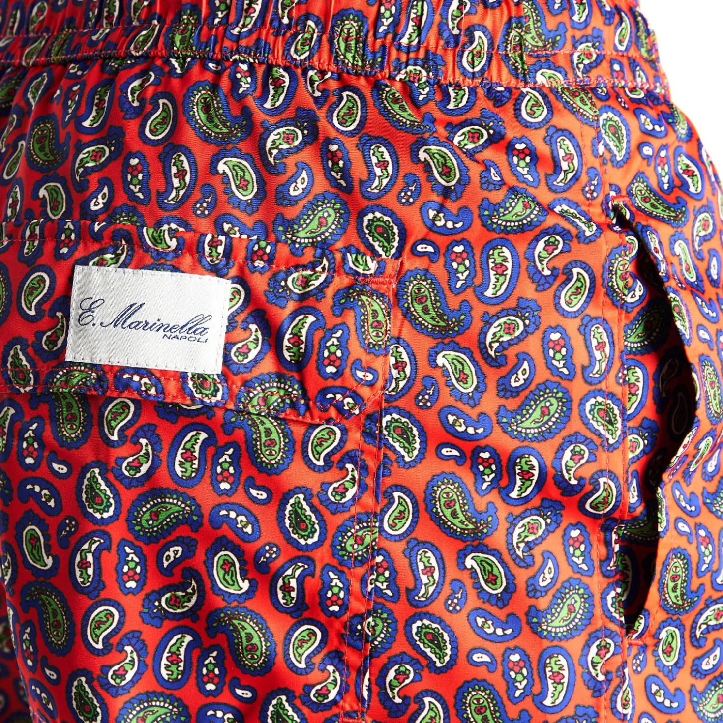 COSTUME DA BAGNO ROSSO Fantasia paisley
