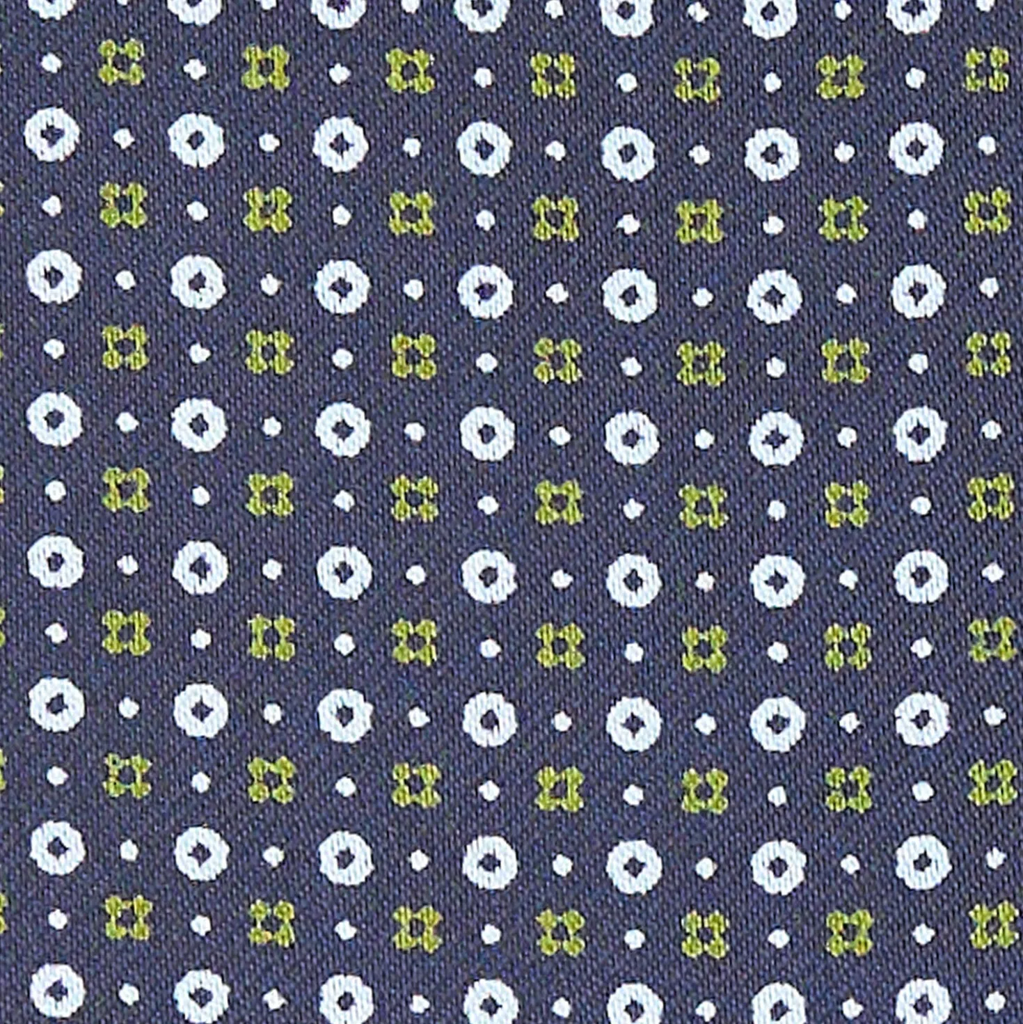 CRAVATTA ASCOT IN SETA BLU SCURO Microfantasia fiore