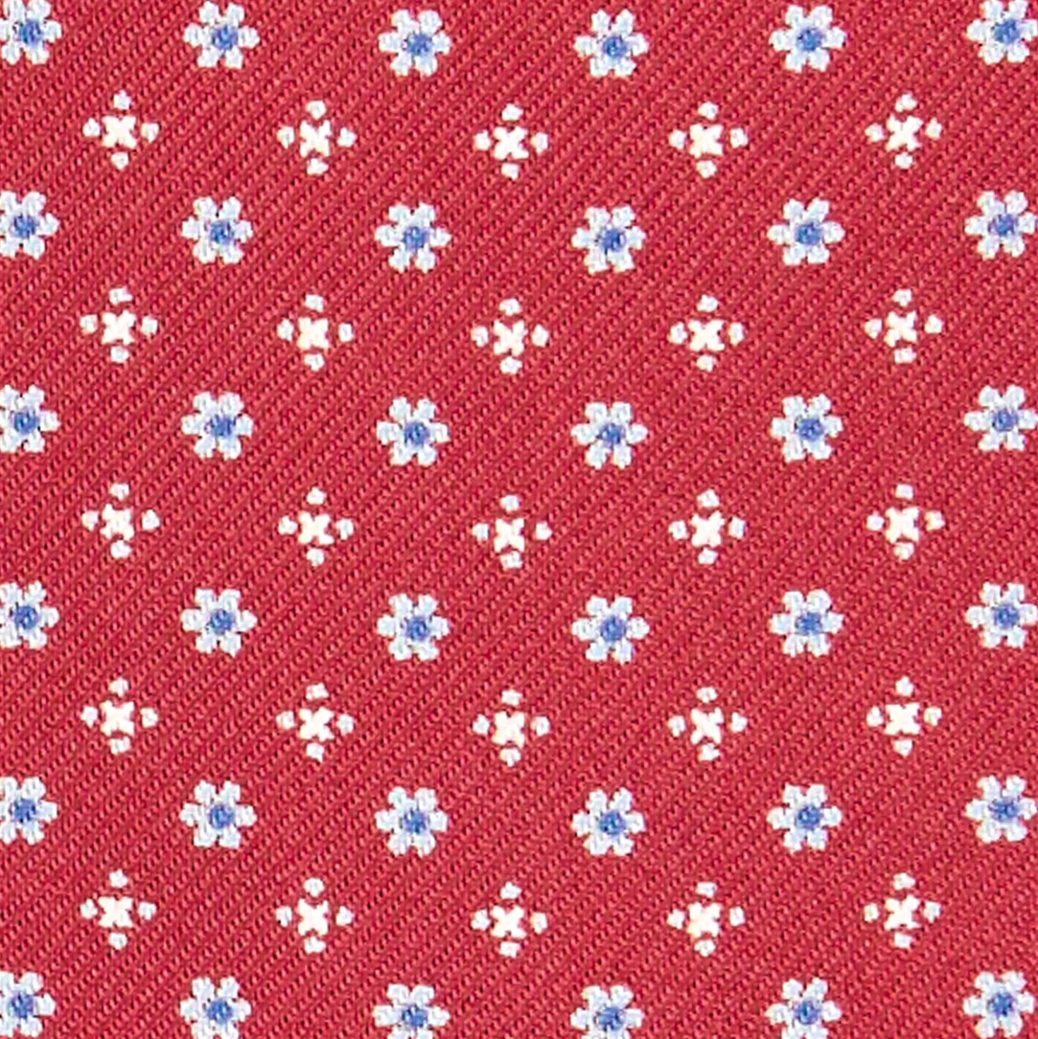 CRAVATTA ASCOT IN SETA BLU SCURO Microfantasia fiore