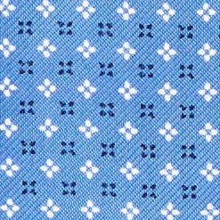 CRAVATTA ASCOT IN SETA BLUETTE Microfantasia fiore