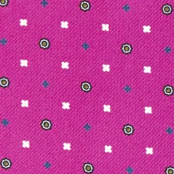 CRAVATTA ASCOT IN SETA FUCSIA Microfantasia fiore