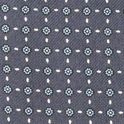 CRAVATTA ASCOT IN SETA GRIGIO SCURO Microfantasia fiore