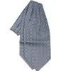 CRAVATTA ASCOT IN SETA GRIGIO SCURO Microfantasia fiore