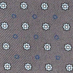 CRAVATTA ASCOT IN SETA GRIGIO SCURA Microfantasia fiore
