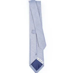 CRAVATTA CERIMONIA BLU In seta jacquard