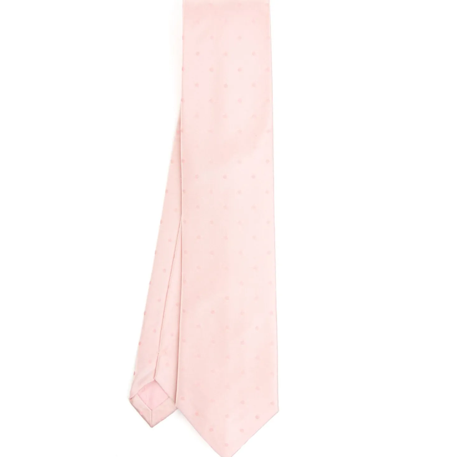 CRAVATTA CERIMONIA IN RASO DI SETA ROSA Pois