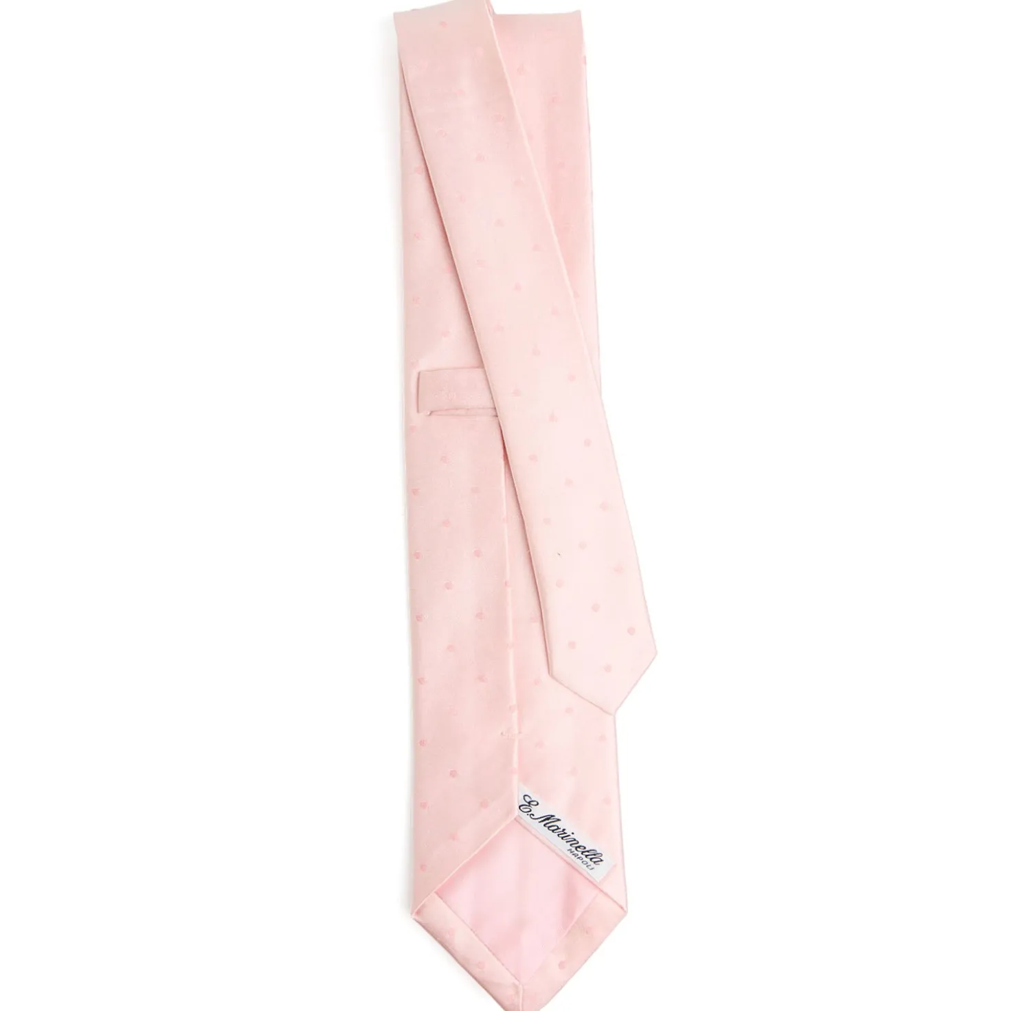 CRAVATTA CERIMONIA IN RASO DI SETA ROSA Pois
