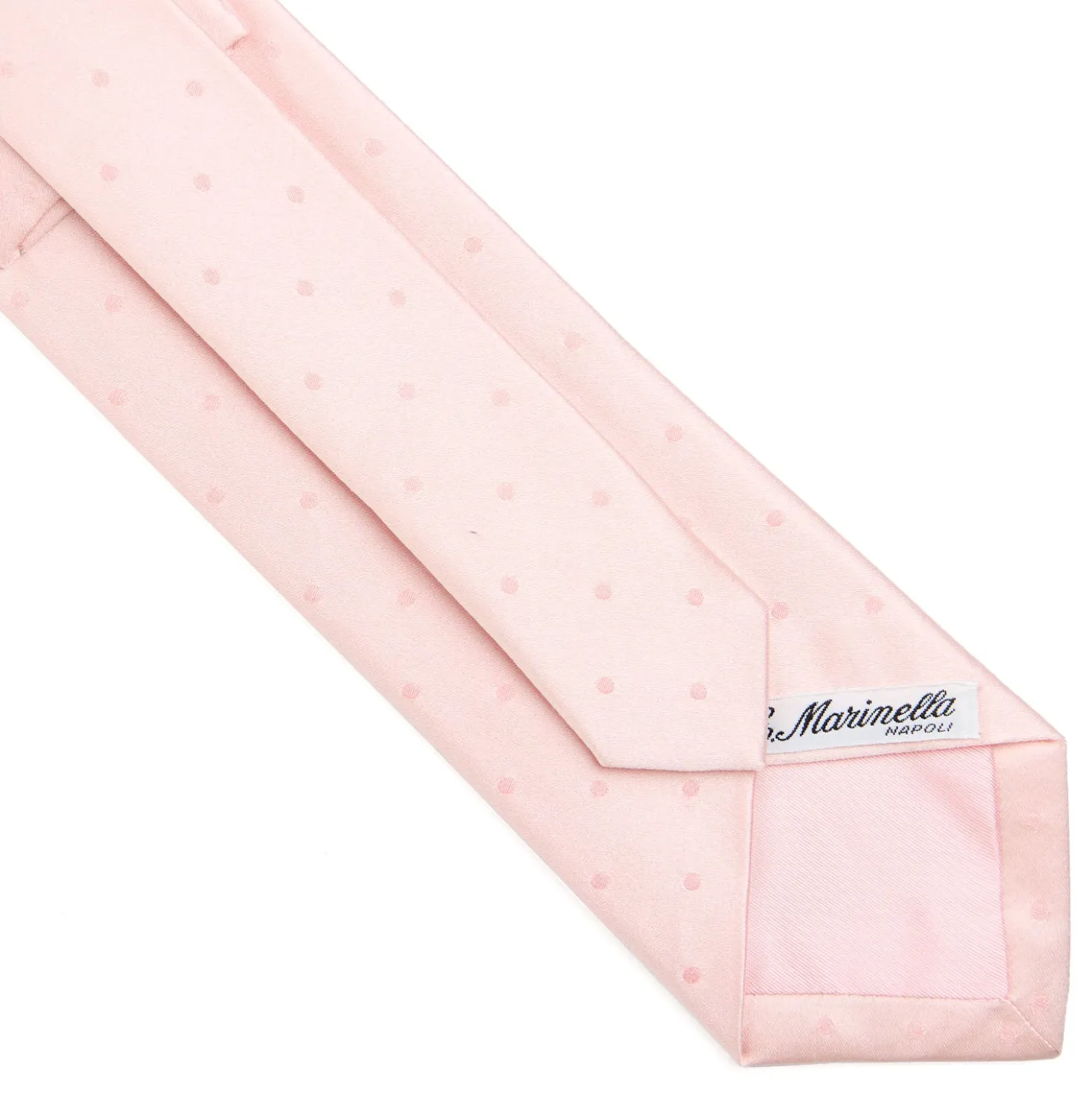 CRAVATTA CERIMONIA IN RASO DI SETA ROSA Pois
