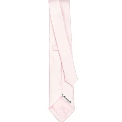 CRAVATTA CERIMONIA IN RASO DI SETA ROSA Tinta unita