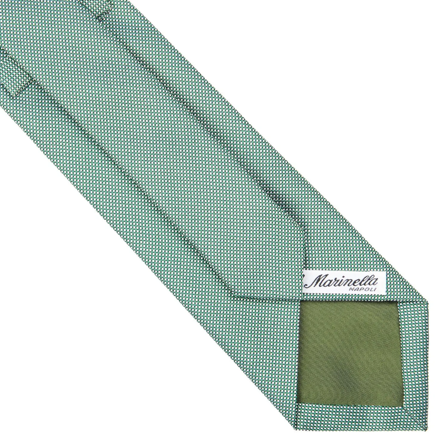 CRAVATTA CERIMONIA IN SETA JACQUARD VERDE CHIARO Microfantasia geometrica