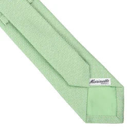 CRAVATTA CERIMONIA IN SETA JACQUARD VERDE CHIARO Microfantasia geometrica