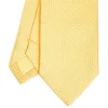 CRAVATTA CERIMONIA IN SETA JACQUARD GIALLA Micro pois