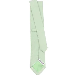 CRAVATTA CERIMONIA IN SETA JACQUARD VERDE CHIARO Microfantasia geometrica